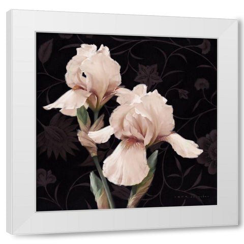 Iris Elegante White Modern Wood Framed Art Print by Levashov, Igor