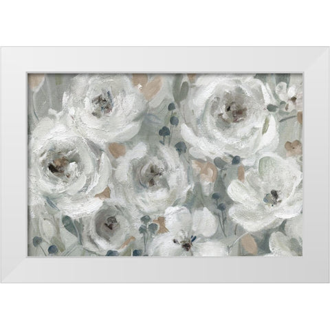 Neutral Symphony White Modern Wood Framed Art Print by Robinson, Carol