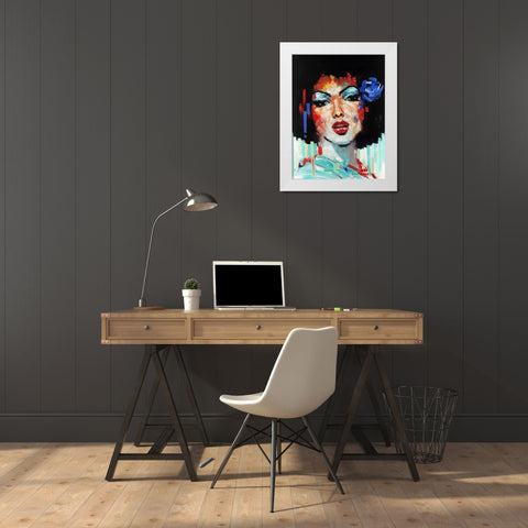 Confetti Girl I White Modern Wood Framed Art Print by Orme, E. Anthony