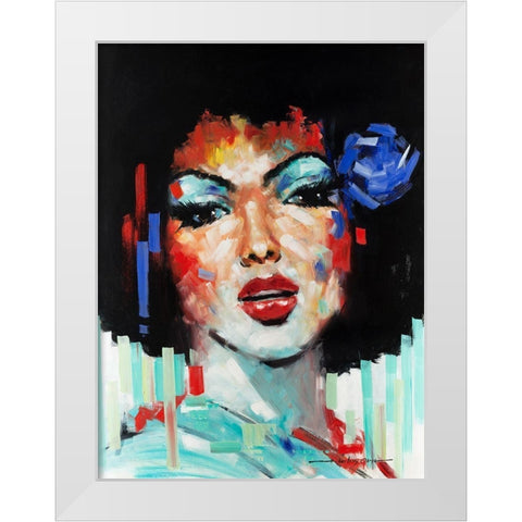 Confetti Girl I White Modern Wood Framed Art Print by Orme, E. Anthony