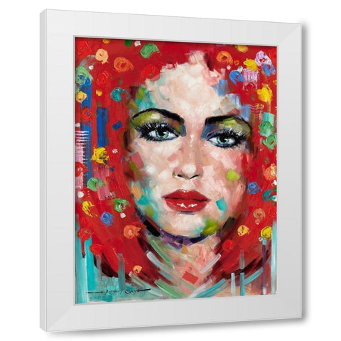 Confetti Girl II White Modern Wood Framed Art Print by Orme, E. Anthony