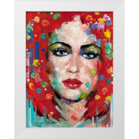Confetti Girl II White Modern Wood Framed Art Print by Orme, E. Anthony