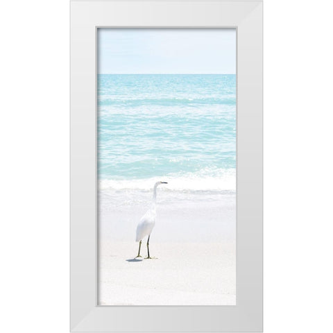 Summer Egret I White Modern Wood Framed Art Print by Carpentieri, Natalie
