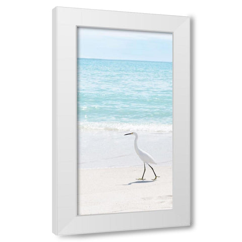 Summer Egret II White Modern Wood Framed Art Print by Carpentieri, Natalie