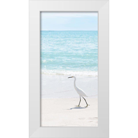 Summer Egret II White Modern Wood Framed Art Print by Carpentieri, Natalie