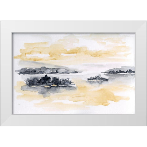 Whispering Wind I White Modern Wood Framed Art Print by Nan