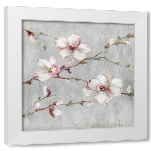 Magnolia Spring I White Modern Wood Framed Art Print by Swatland, Sally