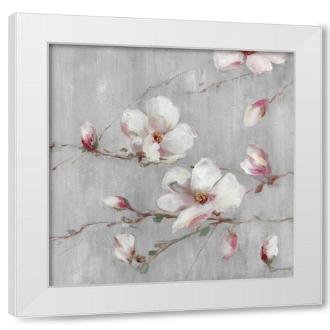 Magnolia Spring II White Modern Wood Framed Art Print by Swatland, Sally