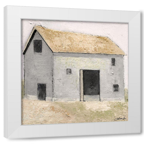 On the Farm I White Modern Wood Framed Art Print by Combs, Joyce
