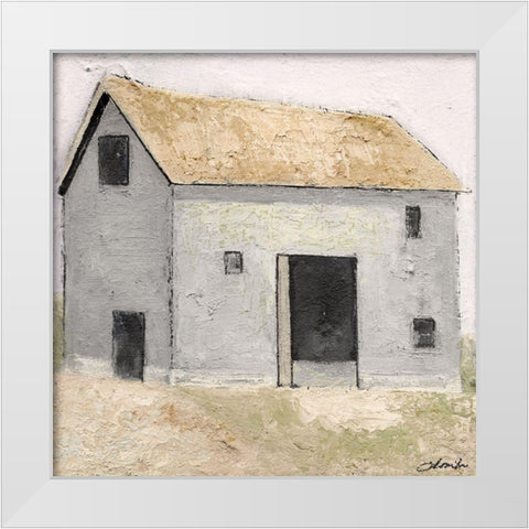 On the Farm I White Modern Wood Framed Art Print by Combs, Joyce
