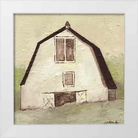 On the Farm II White Modern Wood Framed Art Print by Combs, Joyce