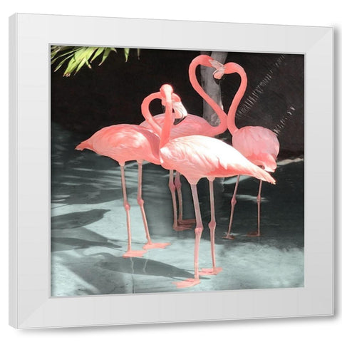 Flamingo Inlet II White Modern Wood Framed Art Print by Carpentieri, Natalie