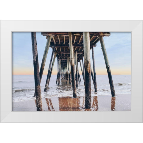 Under the Pier White Modern Wood Framed Art Print by Carpentieri, Natalie