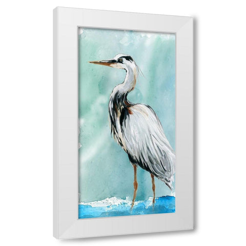 Delray Crane II White Modern Wood Framed Art Print by Robinson, Carol