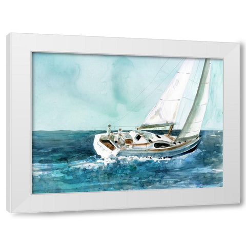 Delray Sail White Modern Wood Framed Art Print by Robinson, Carol