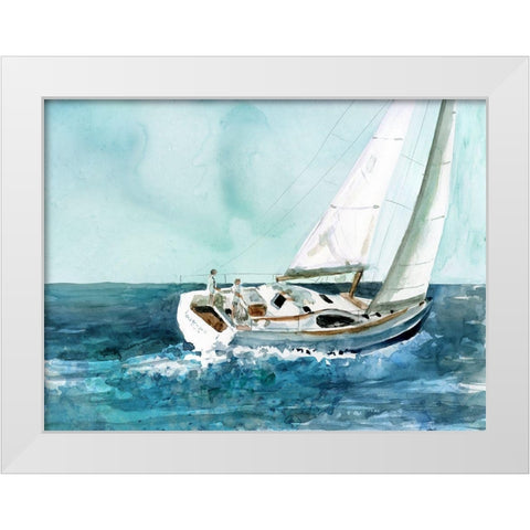 Delray Sail White Modern Wood Framed Art Print by Robinson, Carol