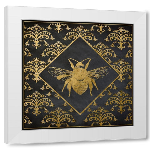 Busy Bee I White Modern Wood Framed Art Print by Santiago, Daniela
