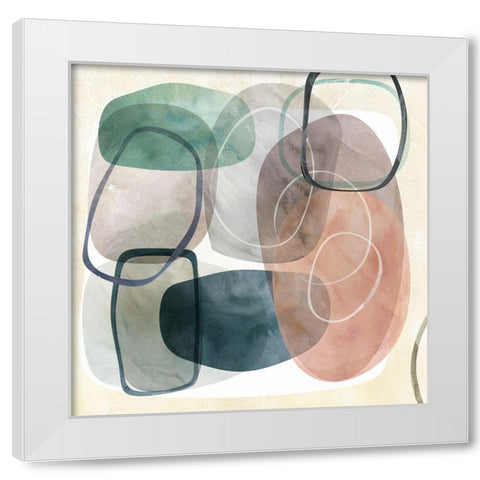 Oblique II White Modern Wood Framed Art Print by Robinson, Carol