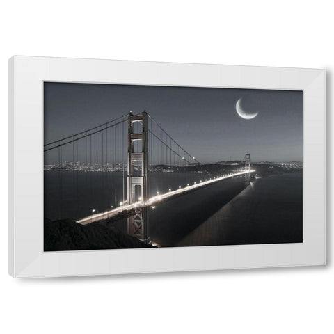 Moonrise White Modern Wood Framed Art Print by Jaynes, William D.