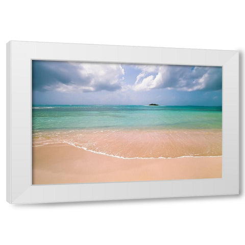 Clear Beach White Modern Wood Framed Art Print by Foulke, Doug