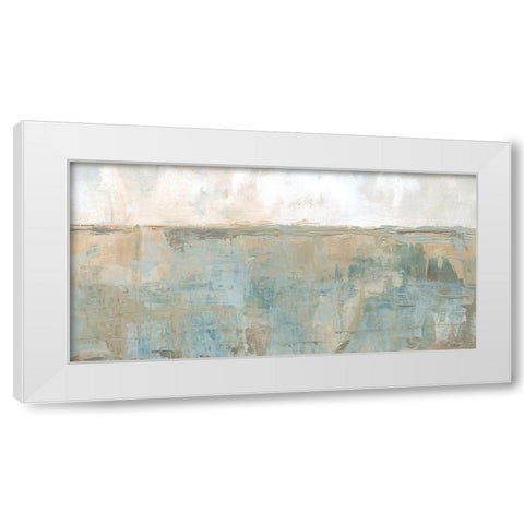 Distant Fields White Modern Wood Framed Art Print by Robinson, Carol