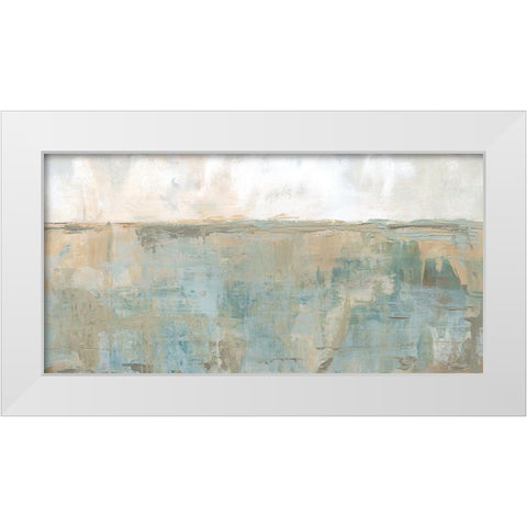 Distant Fields White Modern Wood Framed Art Print by Robinson, Carol