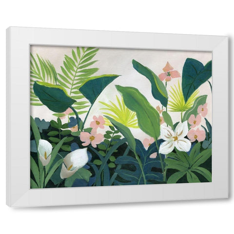 Tropics White Modern Wood Framed Art Print by Nan