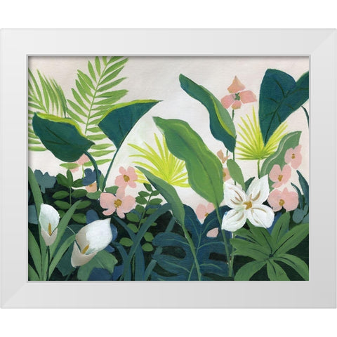 Tropics White Modern Wood Framed Art Print by Nan
