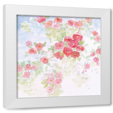 Pink Pleasure II White Modern Wood Framed Art Print by Nan