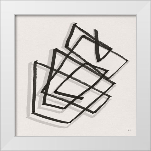 Which Way II White Modern Wood Framed Art Print by Jill, Susan