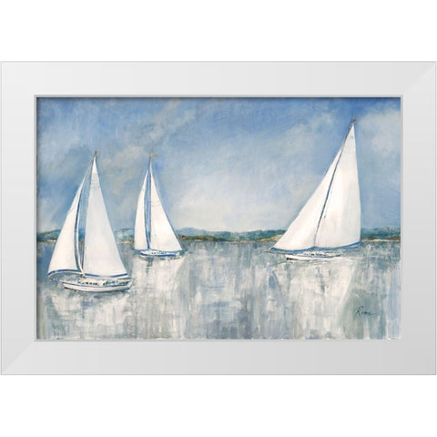 Catching the Breeze White Modern Wood Framed Art Print by Manning, Ruane