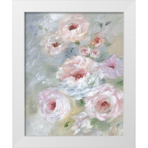 Rush of Blush White Modern Wood Framed Art Print by Nan