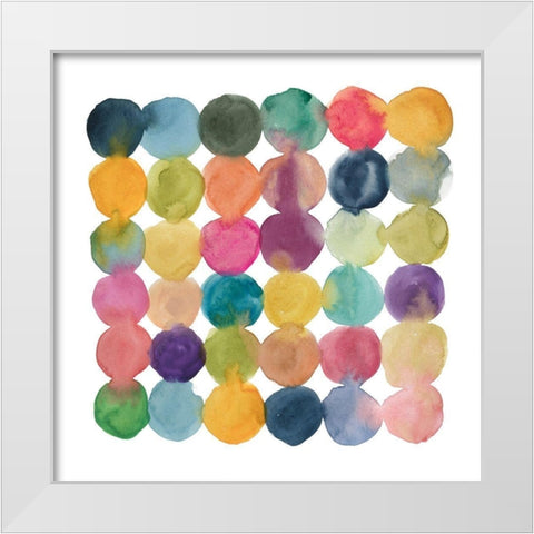 Spectrum Connections White Modern Wood Framed Art Print by Robinson, Carol