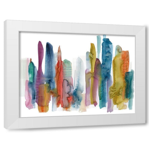 Spectrum Skyline White Modern Wood Framed Art Print by Robinson, Carol