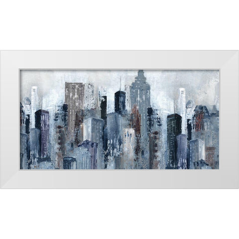 City Mood White Modern Wood Framed Art Print by Robinson, Carol