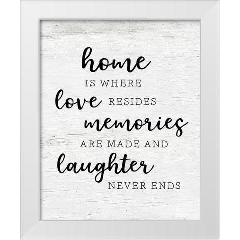 Love Resides White Modern Wood Framed Art Print by Carpentieri, Natalie