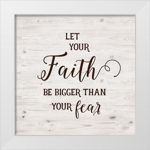 Faith White Modern Wood Framed Art Print by Murray, Amanda