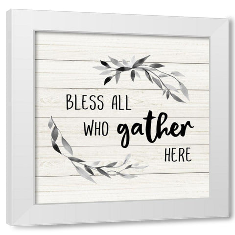 Bless All White Modern Wood Framed Art Print by Robinson, Carol