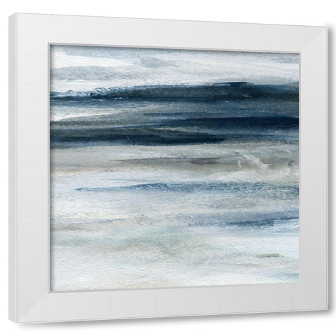 Ocean Currents III White Modern Wood Framed Art Print by Robinson, Carol