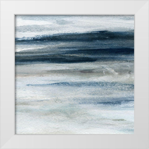Ocean Currents III White Modern Wood Framed Art Print by Robinson, Carol