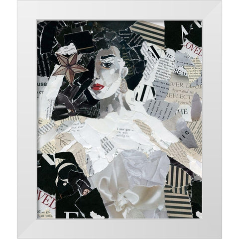 Runway Star White Modern Wood Framed Art Print by Robinson, Carol