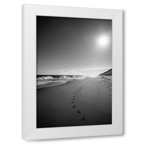 Heading East White Modern Wood Framed Art Print by Foulke, Doug