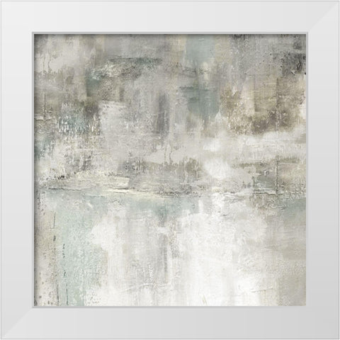Misty Lake White Modern Wood Framed Art Print by Robinson, Carol