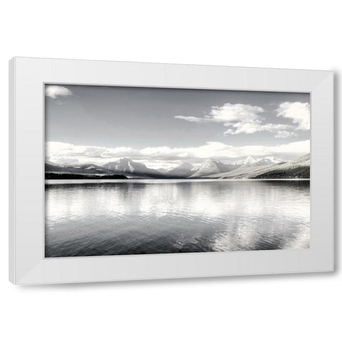 Crystal Lake White Modern Wood Framed Art Print by Delimont, Danita