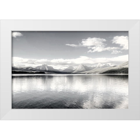 Crystal Lake White Modern Wood Framed Art Print by Delimont, Danita