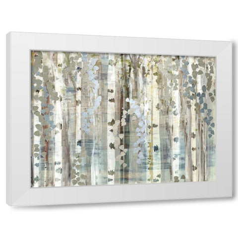Birch Wood Meadow White Modern Wood Framed Art Print by Jill, Susan