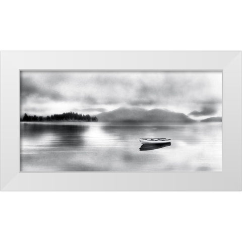 Mystic Moment White Modern Wood Framed Art Print by Weisz, Irene