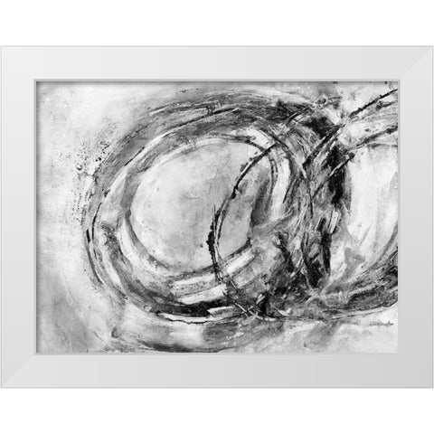 Infinity Rings I White Modern Wood Framed Art Print by Pattinian, Merri