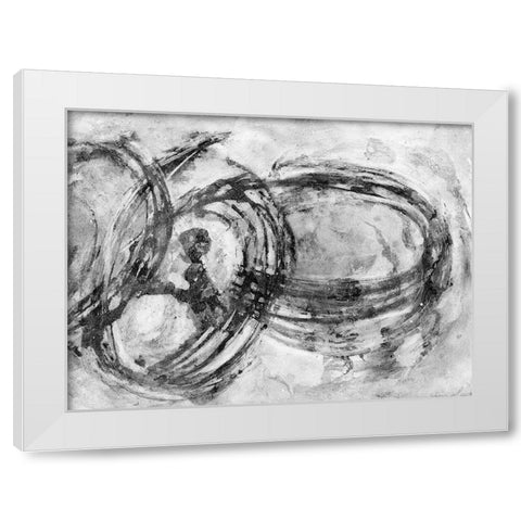 Infinity Rings II White Modern Wood Framed Art Print by Pattinian, Merri