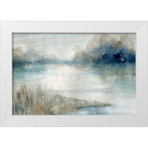 Still Evening Waters White Modern Wood Framed Art Print by Robinson, Carol